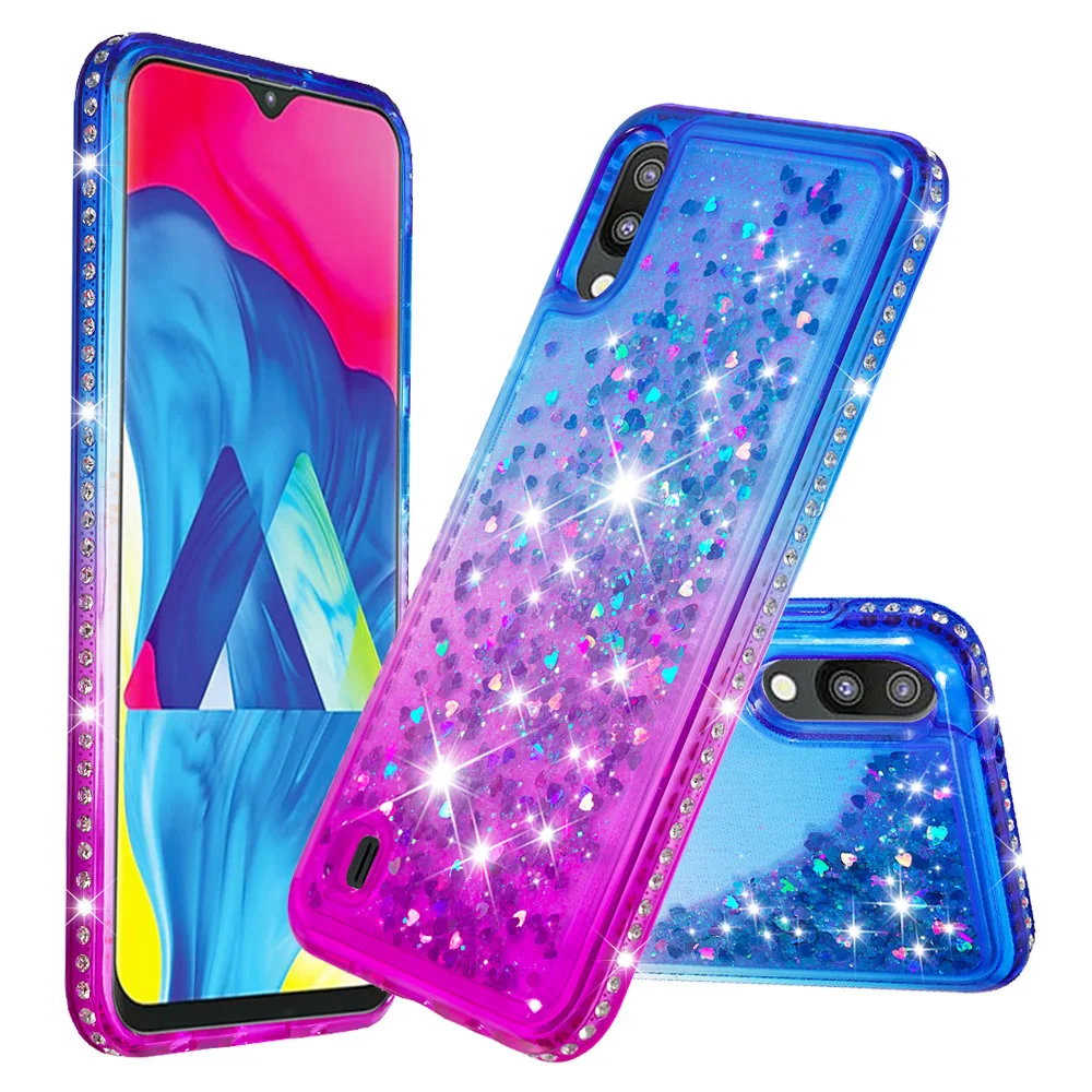Чехол для Samsung Galaxy A10 с алмазным градиентом блестящий чехол A 10 роскошный жидкий