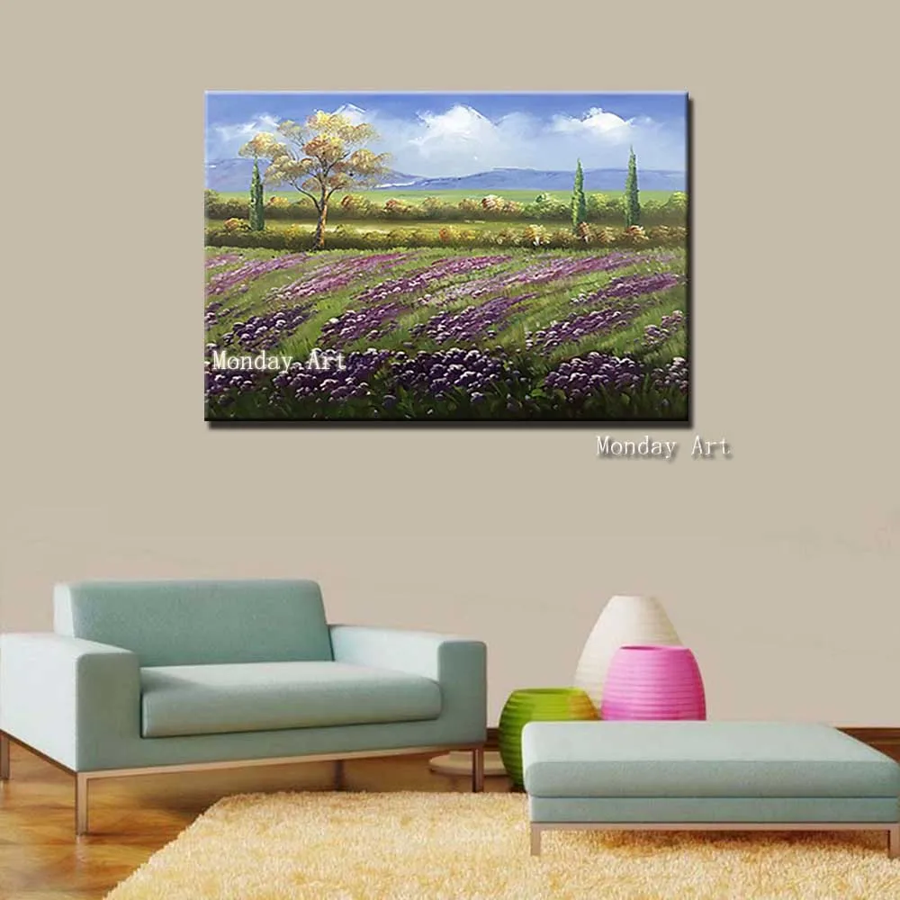 Wall art Холст Картина 100% ручной работы пейзаж картина маслом на холсте современный
