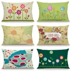 Чехол для подушки XUNYU, 30x50 см40x60 см, с рисунком цветов, для детской комнаты, декоративная наволочка для дивана, спальни, JX005