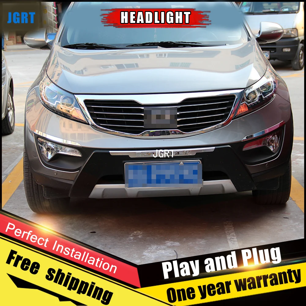 Автомобильные светодиодсветодиодный фары для Kia SportageR 2011 2013 светодиодный ные DRL