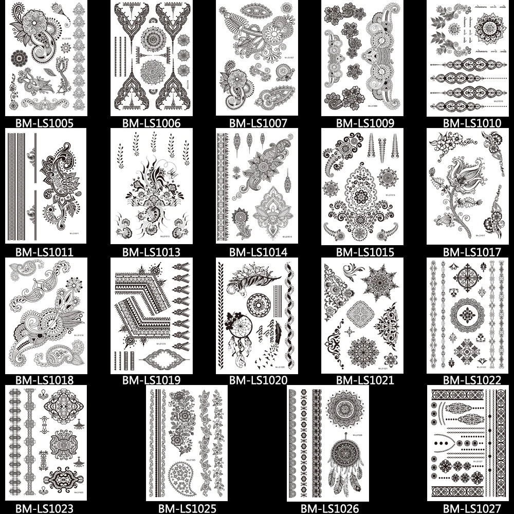 1 шт. новый дизайн черная поддельная Водонепроницаемая татуировка Женская