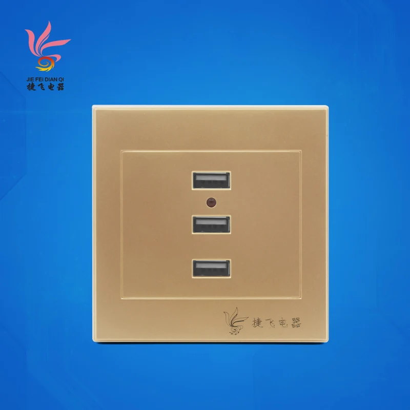 Оптовая продажа умная настенная розетка с 3 перфорированными лентами usb-розетка