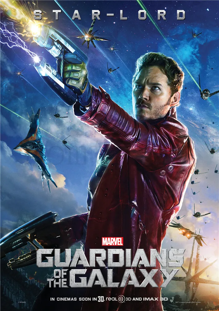 Guardians of the Galaxy Posters Vivid Color White Coated Paper Prints Home Decoration free shipping