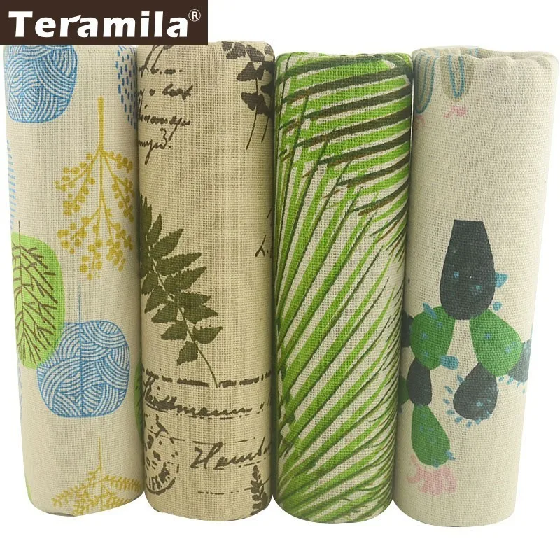 Boosew ткань из хлопка и льна Telas 4 шт. 45x45 см DIY шитьё для подушки занавески нашивки с