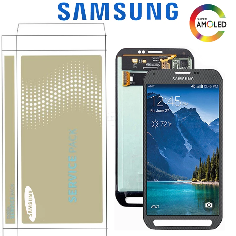 Оригинал 5 1 ''гарантия Супер AMOLED для Samsung Galaxy S5 Active G870 ЖК дисплей сенсорный