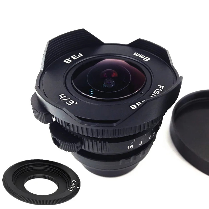 Объектив рыбий глаз 8 мм f/3 беззеркальная камера C Mount + сумка для объектива всех