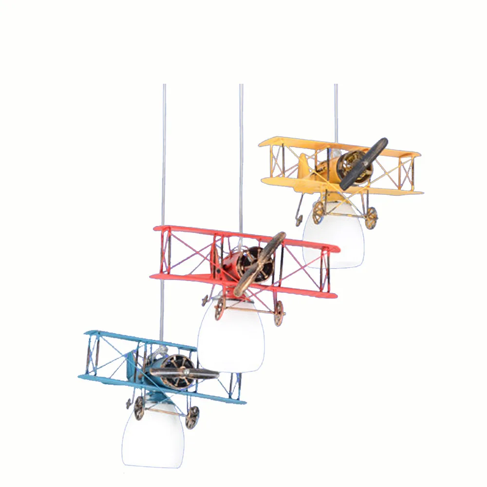 Мультфильм самолет детская спальня подвесные светильники милый Детская комната