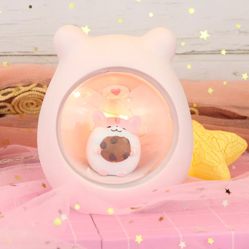 Портативный Единорог СВЕТОДИОДНЫЙ Ночник Прекрасный девушка комната Креативные