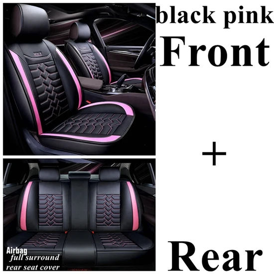 black pink standard Передний+ задний Чехол для сидения автомобиля для KIA Ceed Sportage Soul Рио Cerato Sportage Рио 3 карнавальный костюм «Максима» пиканто Оптима шума K2 K3 K4 K5 - Название цвета: black pink standard
