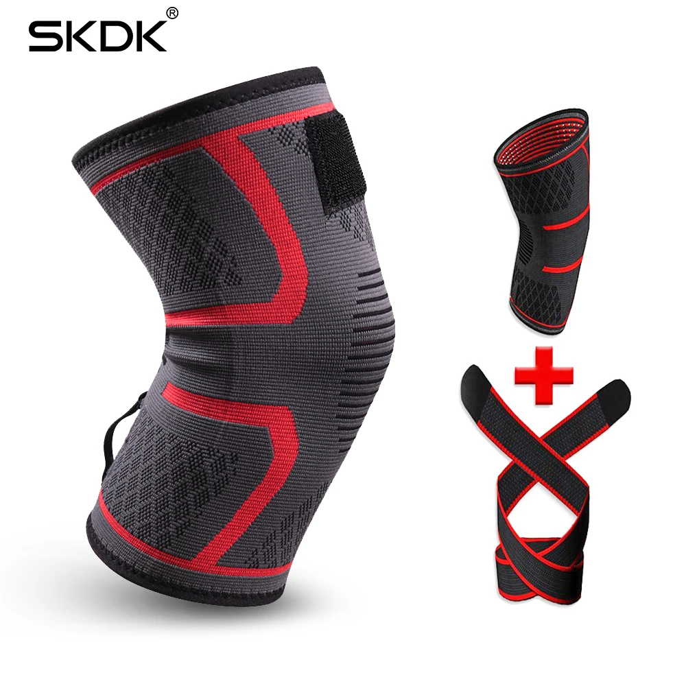 SKDK 1 шт. Ремешок съемный под давлением наколенники подтяжки для поддержки колена Crossfit Фитнес Бег Спорт Колено Протектор колено рукав