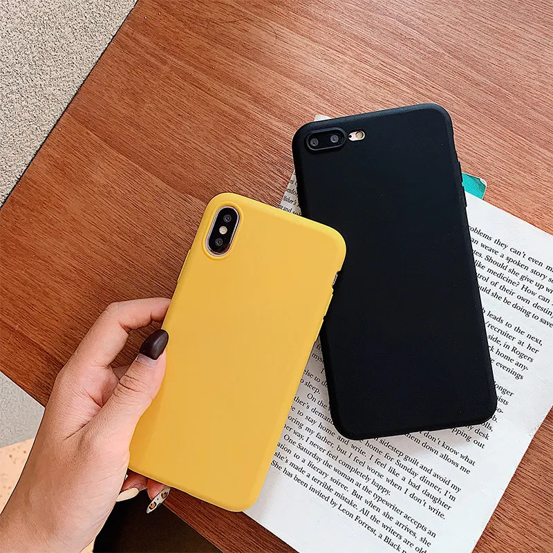 Candy Color Case For iPhone 7 8 X XR XS Max Silicone Soft TPU Cover 6 6S SE 5S 5 Plus Luxury Colorful Fundas |
