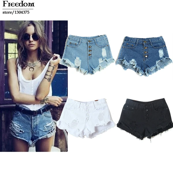 2014 fashion women foreign trade cowboy panty sexy new summer Hole jeans female hot short | Женская одежда