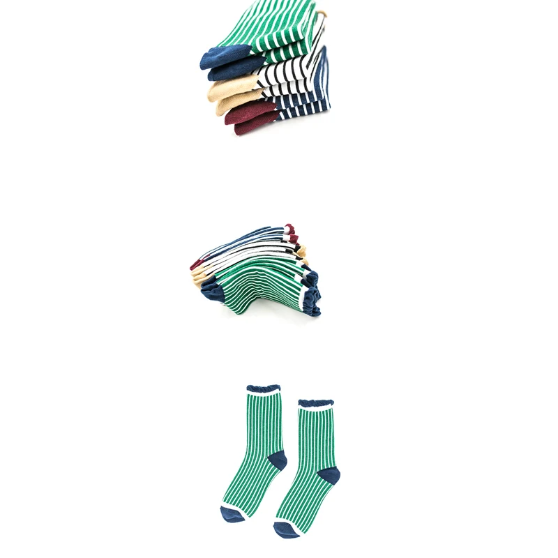 

Autumn Winter Fashion Retro Stripes Pattern Short Socks Women Harajuku Ankle Cotton Socks Hipster Skateboard Funny Female Sock