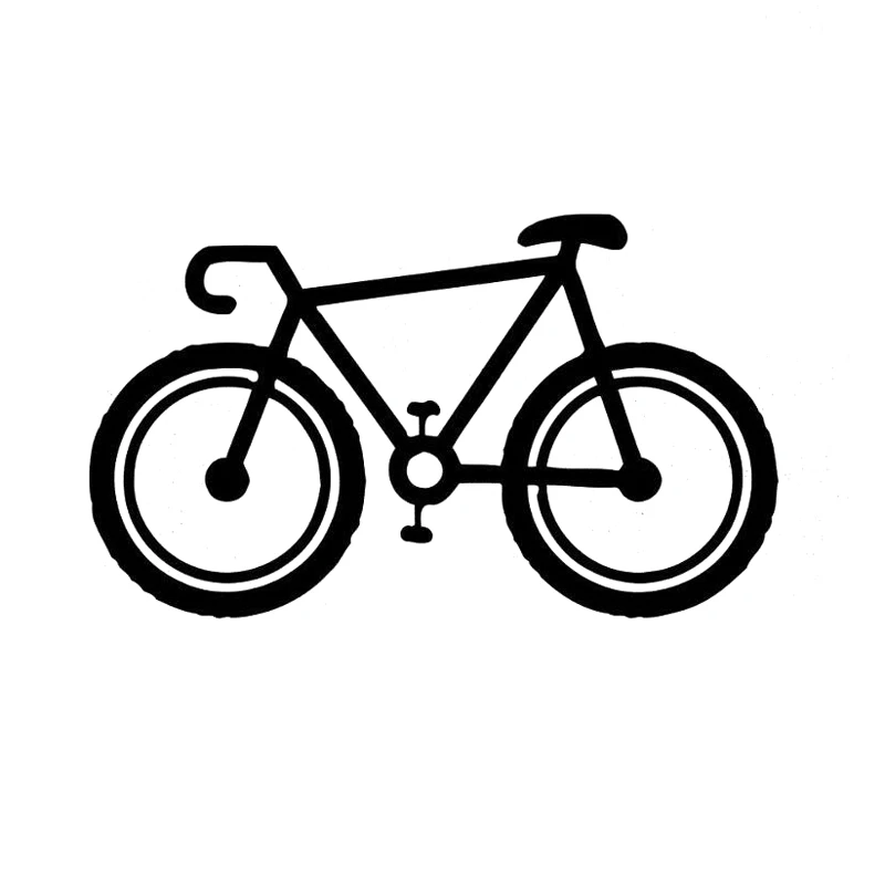 

12.4CM*7.3CM Fashion Decor Bike Vinyl Car Sticker Black/Silver S9-0242