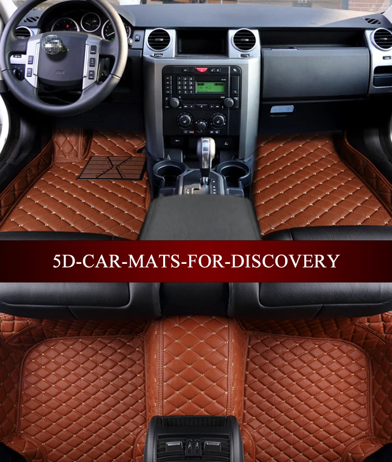 

custom fit Leather Car floor mat carpet for Land Rover Discovery Vogue Velar Evoque Freelander cargo liner flooring