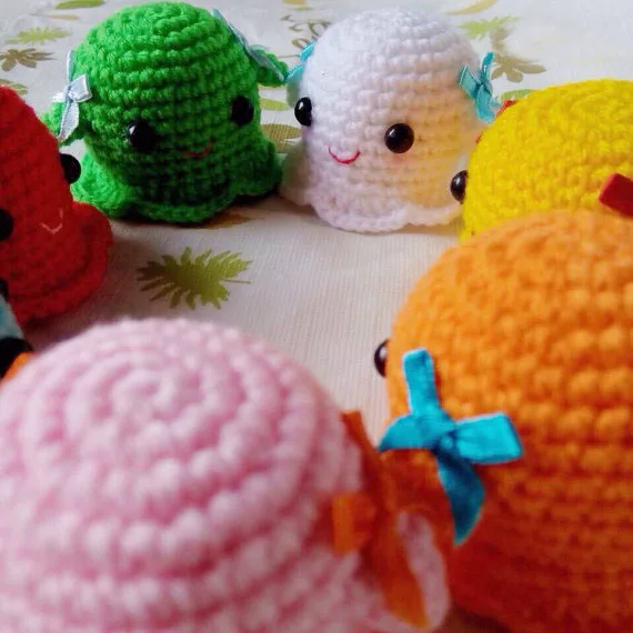 Амигуруми призрак, мини крючком куклы, Kawaii крючком, очаровательные погремушки, полезно в любом месте для отображения или наслаждаться