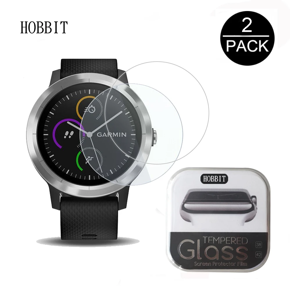 2 упаковки для Garmin Vivoactive 3 0 мм 2.5D закругленные края закаленное стекло Защита
