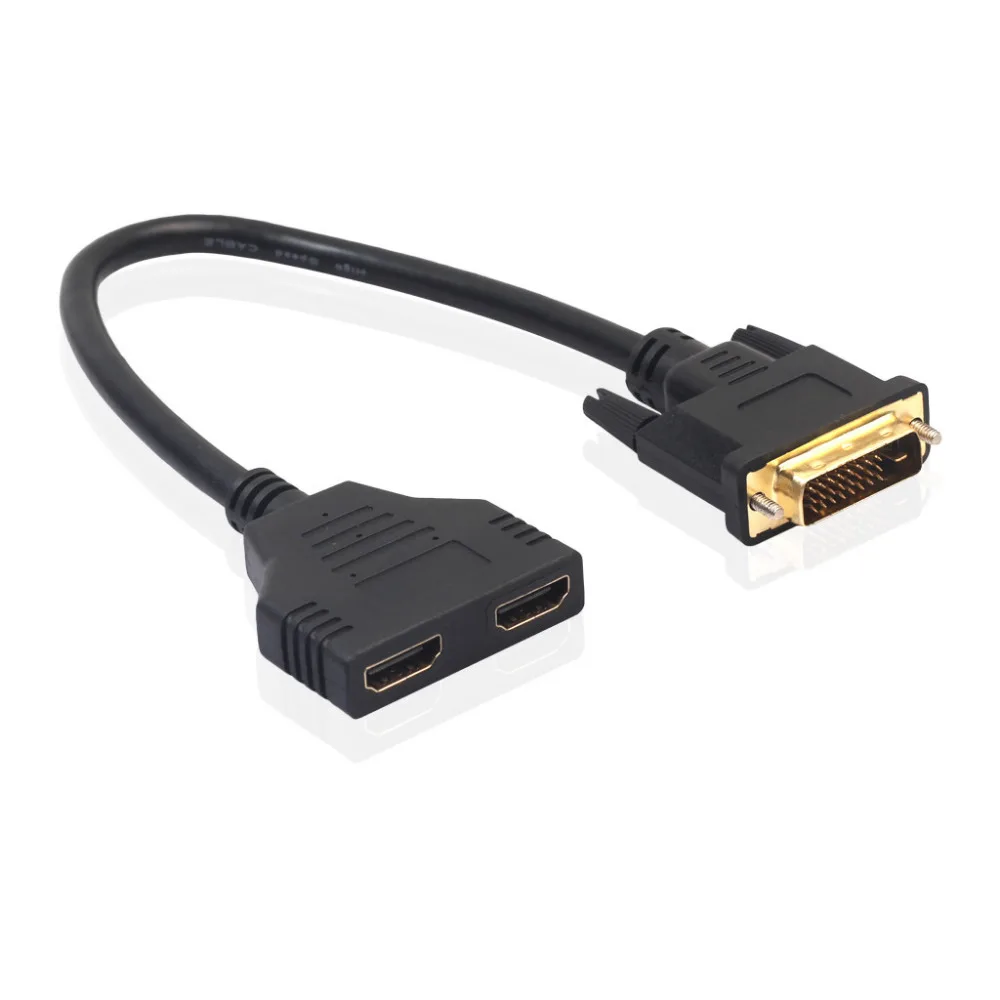 DVI D 24 + 1 Папа мама 2 HDMI Кабель адаптер двунаправленный конвертер D.11|Компьютерные