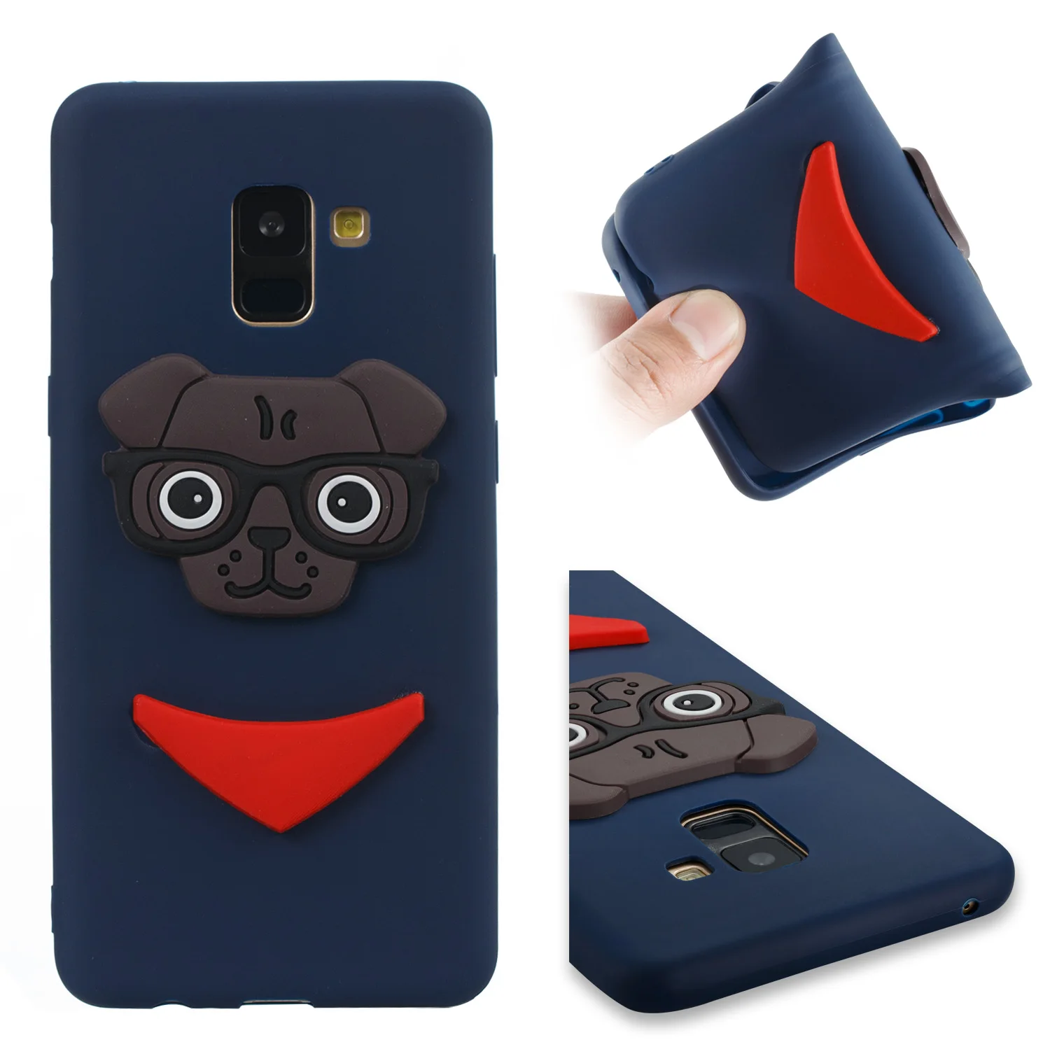 for Samsung Galaxy A8 Plus (2018) Case 3D Painted Pattern Silicone Patch Animal Cartoon Soft TPU Protective Shell Mobile Phone |