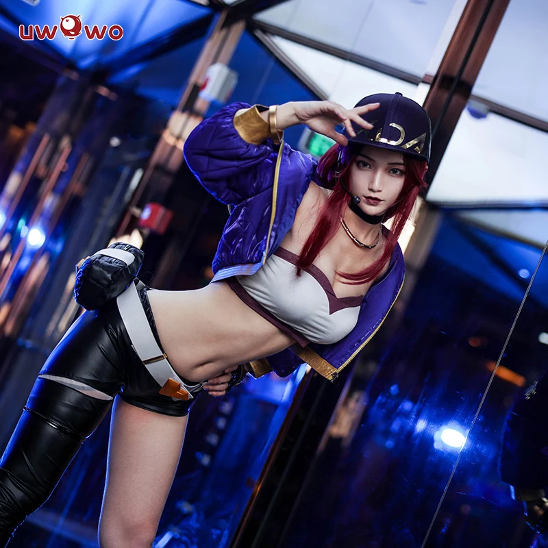 UWOWO сексуальный косплей версия игры Лига Легенд K/DA Akali костюм для женщин| |