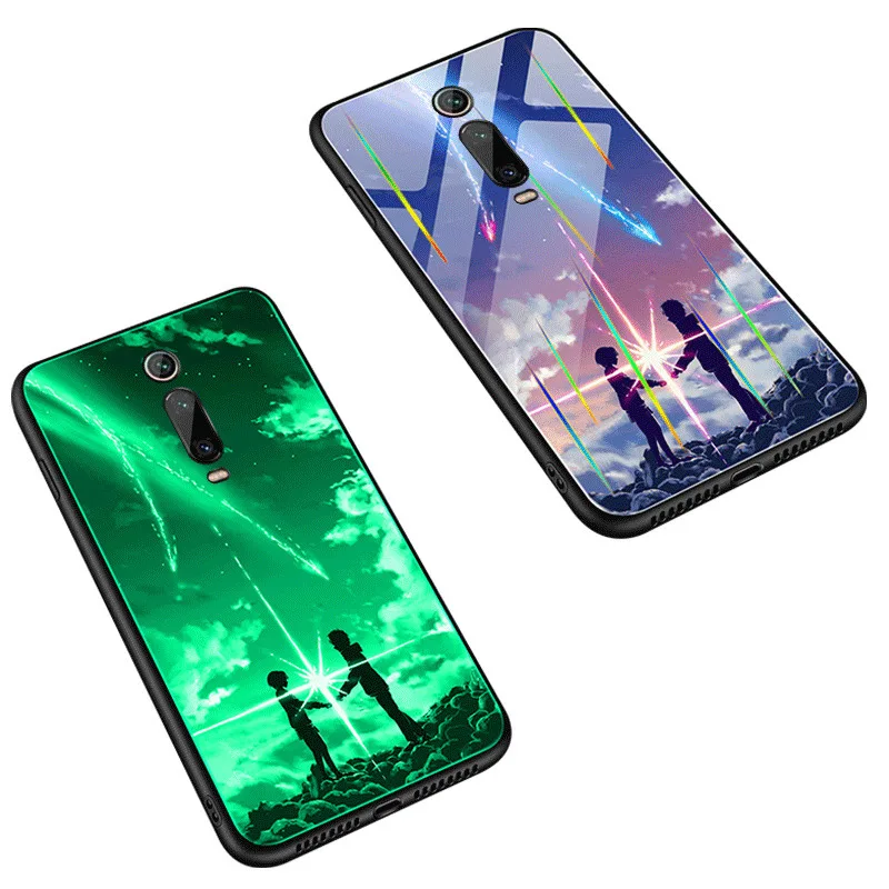 Laser Lu mi nous для Xiaomi mi 9T Pro 9T 9 Lite CC9 CC9E 6X A2 A3 Red mi K20 Note 8 7 глянцевый ударопрочный чехол из закаленного стекла - Цвет: Dream