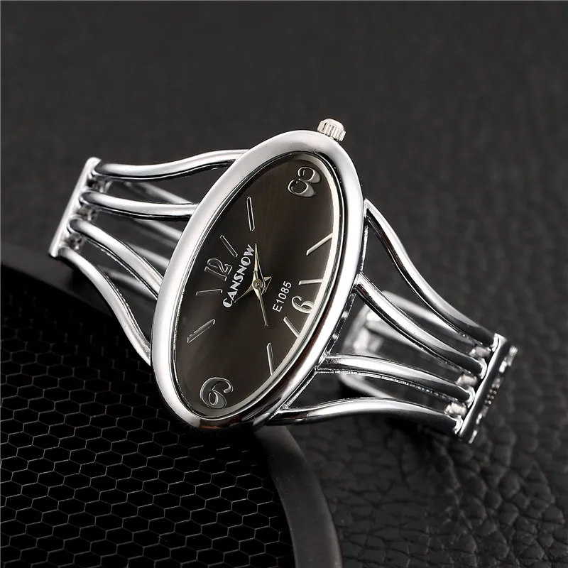 Женские кварцевые часы с браслетом полностью стальные Аналоговые серебристым