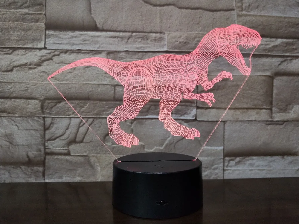 

GX3410 3D Dinosaur Boy Kid Gift LED night light Table Lamp Touch Romantic Holiday 7 colors change Christmas Party Gift