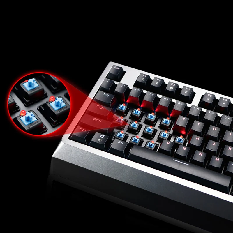 Хеллбой MX600 механическая клавиатура 104key черный красный Cherry MX Настенные