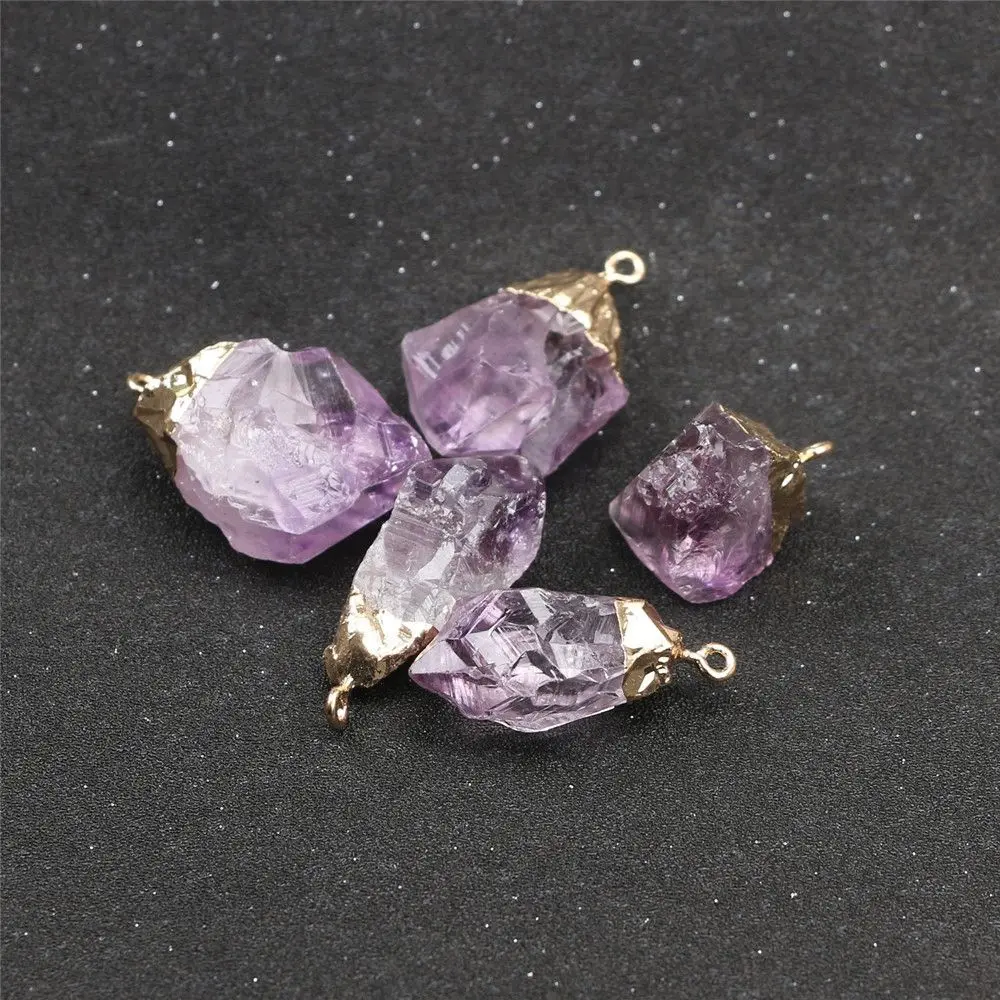 Pendant Necklace Stainless Cable Chain Natural Quartz Crystal Point Gifts | Украшения и аксессуары