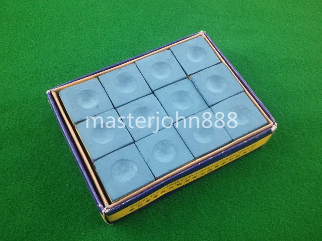 Бильярдный держатель коробка из 12 шт. Меловые кубики Синий Бесплатная доставка