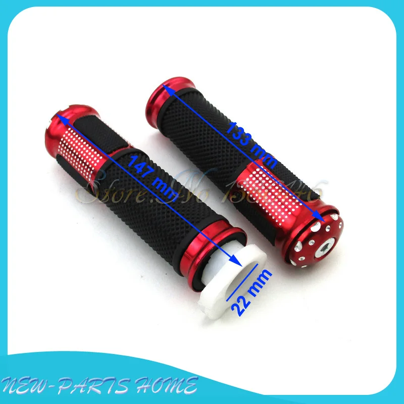 Красные универсальные 22 мм алюминиевые резиновые ручные ручки 7/8 &quotручки для Pit