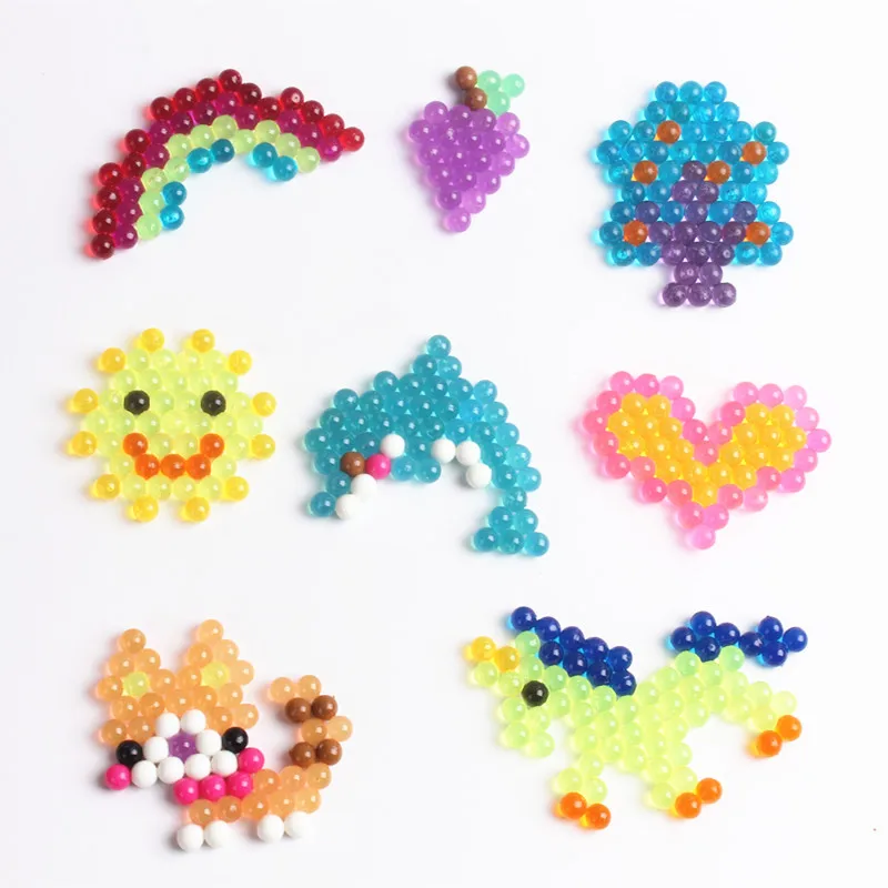 Новый тип водяных бусин 1200 шт./компл. 3D головоломки игрушки 12 цветов Hama Beads для