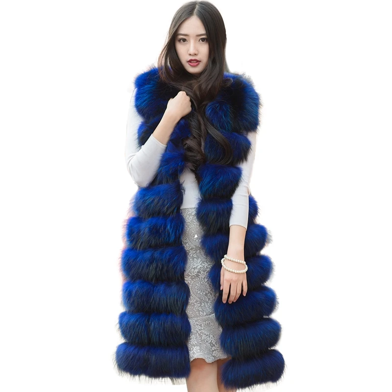 2019 новые с мехом енота меховой жилет из лисьего меха короткий длинный без рукавов