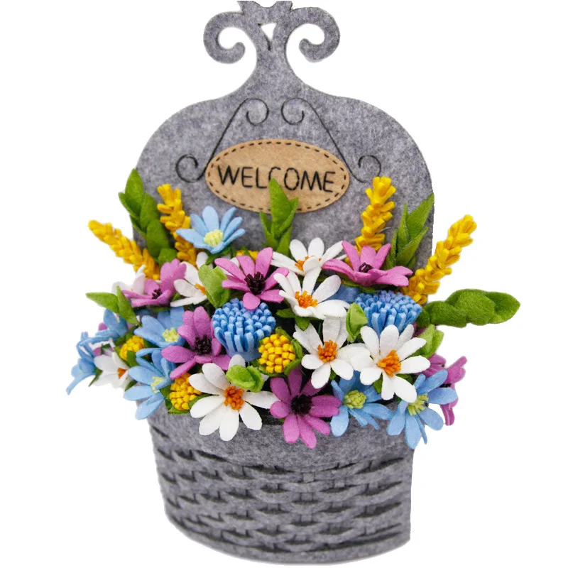 8 видов стилей набор из войлока серии Flower DIY Швейные Цветы орнамент ручные
