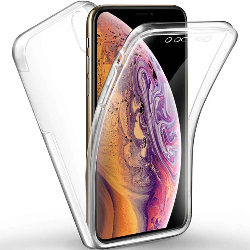 Новый прозрачный чехол для iPhone X XR XS Max 8 7 6 6S Plus 5 5S SE из мягкого ТПУ с жесткой задней