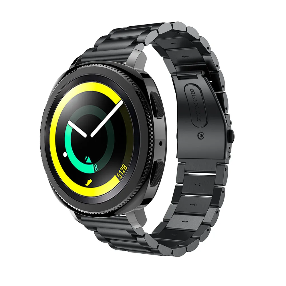 20 мм Роскошный металлический ремешок из нержавеющей стали для Samsung Gear спортивный