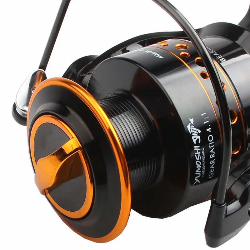 AD8000 серия Рыболовная катушка спиннинг с металлической шпулей Катушка 12BB + 1