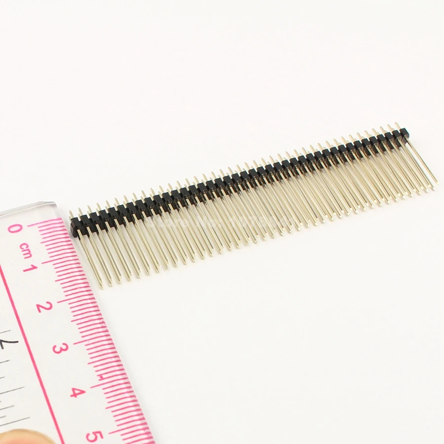 Позолоченный штекер с двумя штекерами длиной 2 мм и шагом 0 10 шт. 2x40 длина 19 мм|strip| |