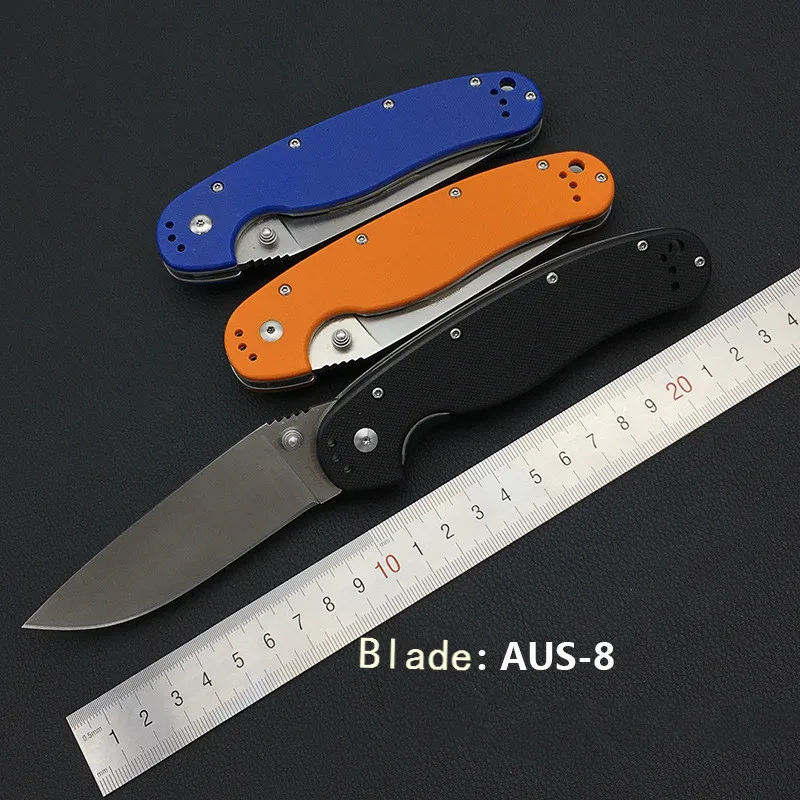 

RAT Model 1 Folding Knife AUS-8 Blade G10 Handle Combat Pocket Knife Outdoor Camping EDC Tools Survival Hunting Military Knives