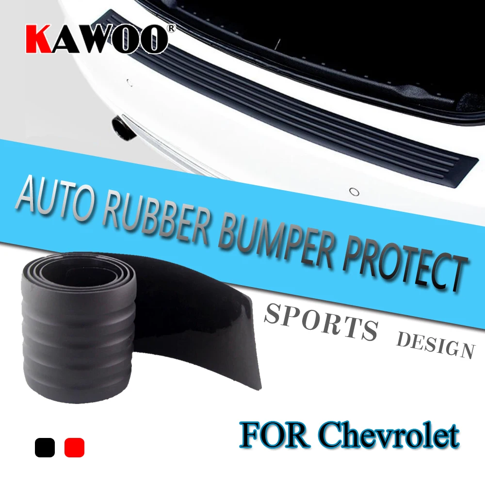 

KAWOO For Chevrolet Aveo Sail Cruze Lova Epica Captiva Rubber Rear Guard Bumper Protect Trim Cover Sill Mat Pad Car Styling