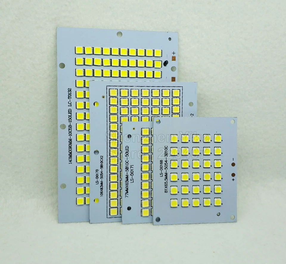 10 шт. Полный мощность светодиодный прожектор PCB 30 Вт 50 Вт 100 Вт 150 Вт 200 Вт SMD5054 светодиодный щит, алюминиевая пластина для Светодиодный прожектор