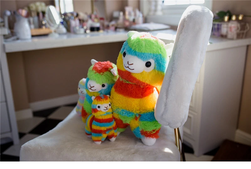20/35/50 см Kawaii Радуга Альпака плюшевая овечка игрушка куклы для детей Одежда для детей из мягкого хлопка подушки игрушки домашний текстиль подарки для детей
