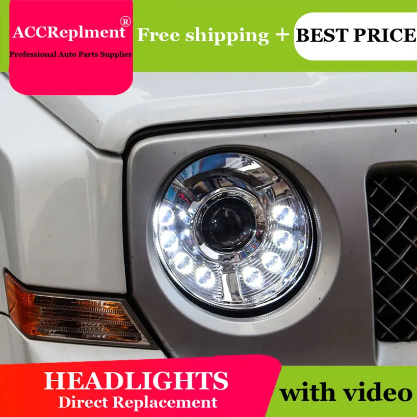 Тюнинг автомобилей для Jeep Liberty головной светильник s U глаза ангела 2013-2015