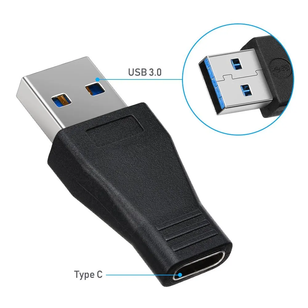 

Суперскоростной адаптер USB 3.1 Type C Женский на USB 3,0 A Мужской конвертер с поддержкой синхронизации данных и зарядки