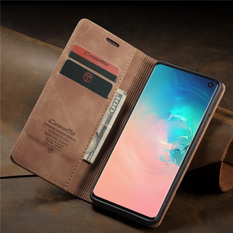 Ретро Флип кожаный чехол для samsung Galaxy S10 S10e S9 S8 Plus S7 Edge/A20/A30/A40/A50/A70 Чехол-бумажник для iPhone 11 Pro XS Max