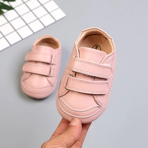 Розовый Claladoudou Toddler Baby Genuine Leather Shoes Newborn Baby Boys Girls Pure White Shoes Infant Toddler Soft Anti-slip Shoes 0-2Y - Цвет: Розовый