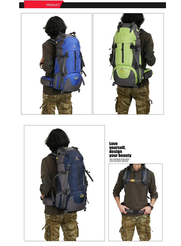 Модный мужской рюкзак FLAMEHORSE 60L большой емкости, водонепроницаемый рюкзак для путешествий, многофункциональные сумки, мужские рюкзаки для ноутбука mochila