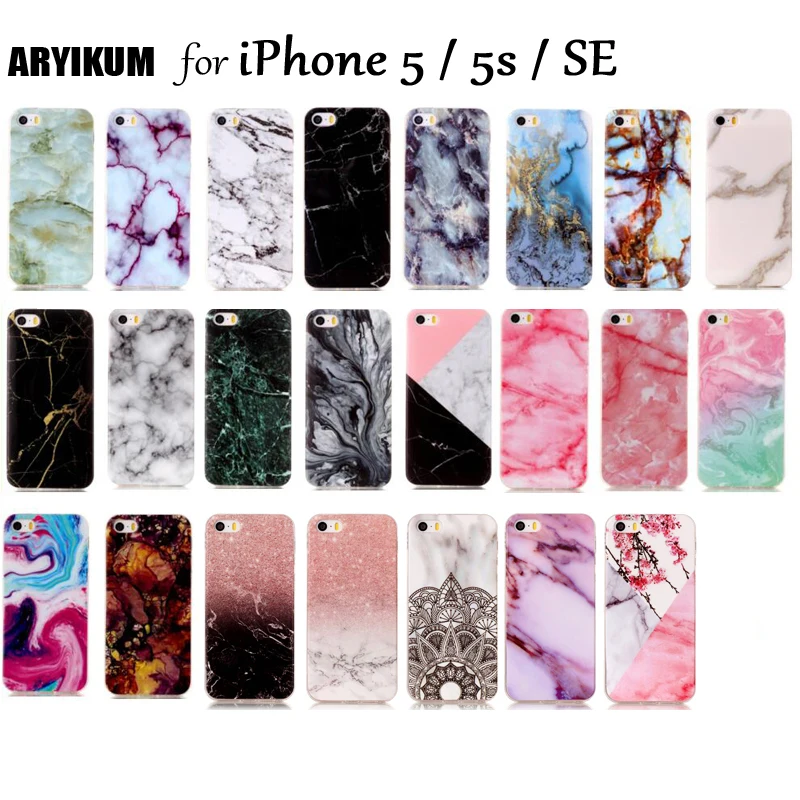 Phone Cases For iPhone 5 S Coque SE Case Silicon Marble Shell iPhone5 TPU Back Cover 5se Capinha Para |
