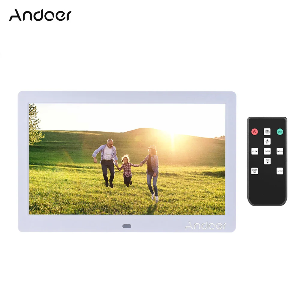 Andoer 10 дюймов IPS цифровая фоторамка 2 4G Ультра чувствительный пульт дистанционного