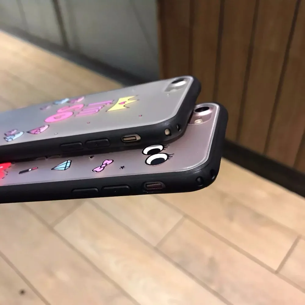 Мультфильм помощи любовное письмо шаблон чехол для iPhone 7 плюс Чехол Fundas телефона